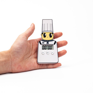 Từ nhà bếp hẹn giờ đầu bếp thiết kế mini xách tay nhân vật hoạt hình màu trắng với chuyển đổi đếm ngược dễ dàng sử dụng dễ thương nhà bếp tiện ích - Product Image 2