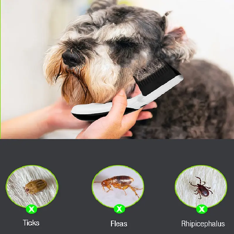 AOSION Portable Electric Flea Comb AN-A801 Electronic Flea Killer Comb Pets With Hair And Children Used For Lice Removal