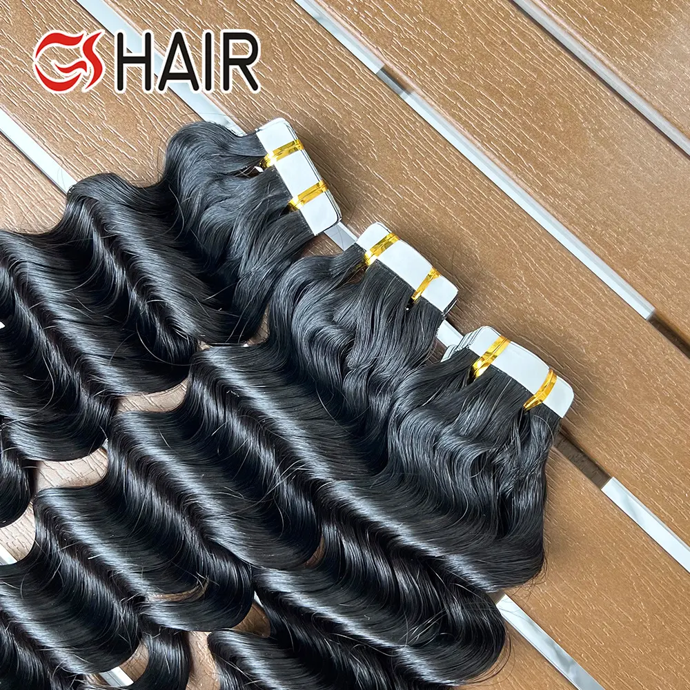 Оптовая продажа, русская двойная лента для наращивания волос, дешевая лента высокого качества, лента для наращивания волос 100 человеческих волос