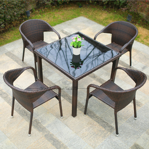 Bàn Cà Phê Đặt Vòng Bàn Ăn Đặt 4 Ghế Đồ Nội Thất Ngoài Trời Cho Nhà Hàng - Product Image 1