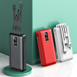 Banco de energía móvil de alta calidad de 10000mAh, pantalla Digital LED de carga rápida de 4 cables, entrada USB y tipo C, salida de 5W con soporte para Cable - Product Image 3