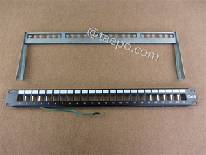 24端口Cat5e Cat6 Cat6a Cat7 Cat6 RJ45模块化19英寸机架安装FTP空白配线架屏蔽STP空配线架 - Product Image 4