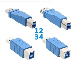 CE ROHS FCCカスタマイズブルーUSB3.0アダプターUSB3.1オス-アングルマイクロBアダプター - Product Image 3