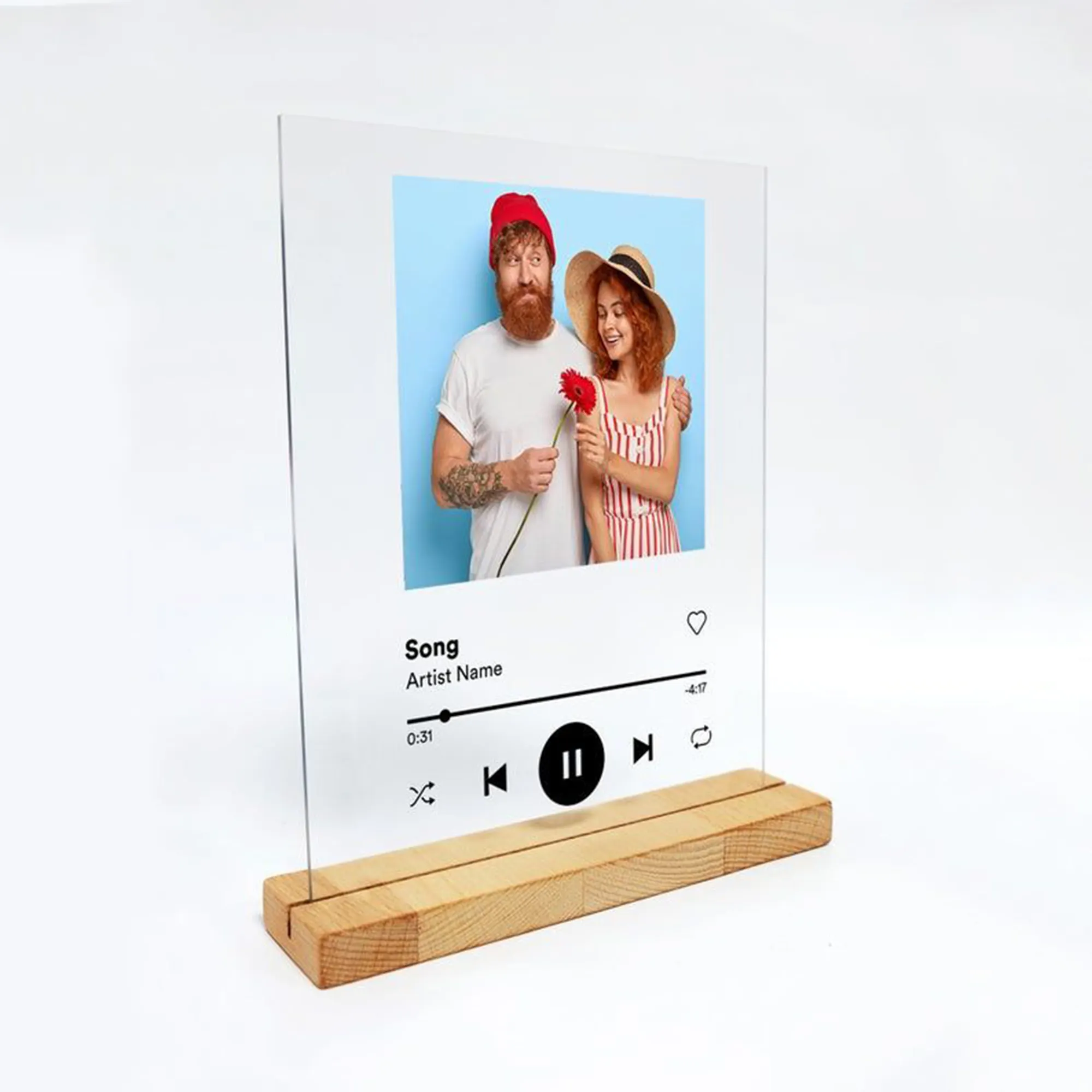 Tablero de música acrílico personalizado, Spotify Code, Spotify, vidrio, estilo de foto Personal, pareja, aniversario, álbum de fotos, placa