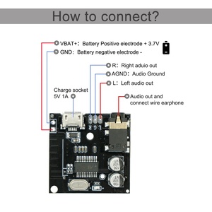 MP3BluetoothモジュールデコーダーボードMP3プレーヤーモジュールワイヤーイヤホン出力電源3.7V-5V - Product Image 2