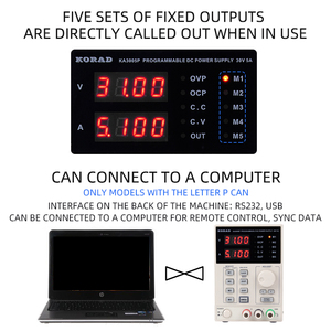 KORAD KA3005P 30V 5A dijital ayarlanabilir anahtarlama doğrusal DC programlanabilir güç kaynağı laboratuvar testi için cep telefonu tamir - Product Image 3