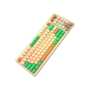 Gamer de alta calidad Rainbow Glow Logotipo personalizado Tres modos con función FN Teclado alemán para tableta - Product Image 4