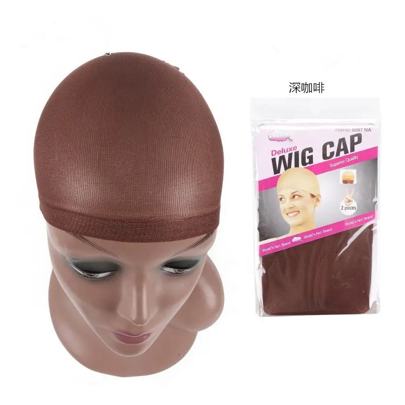2 pcs/bag meia peruca fazendo redes caps cabelo para peruca fabricante nylon peruca cap atacado fornecedor