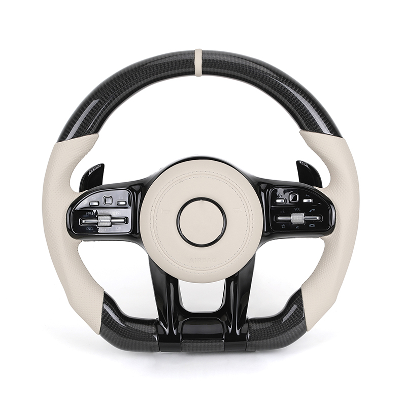 Beige Leather+Carbon Fiber