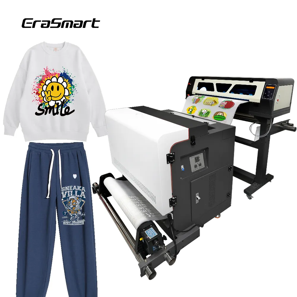 Impresora de inyección de tinta DTF de 24 pulgadas Erasmart, máquina de impresión de 60 cm, i3200 XP600, impresora DTF de doble cabezal
