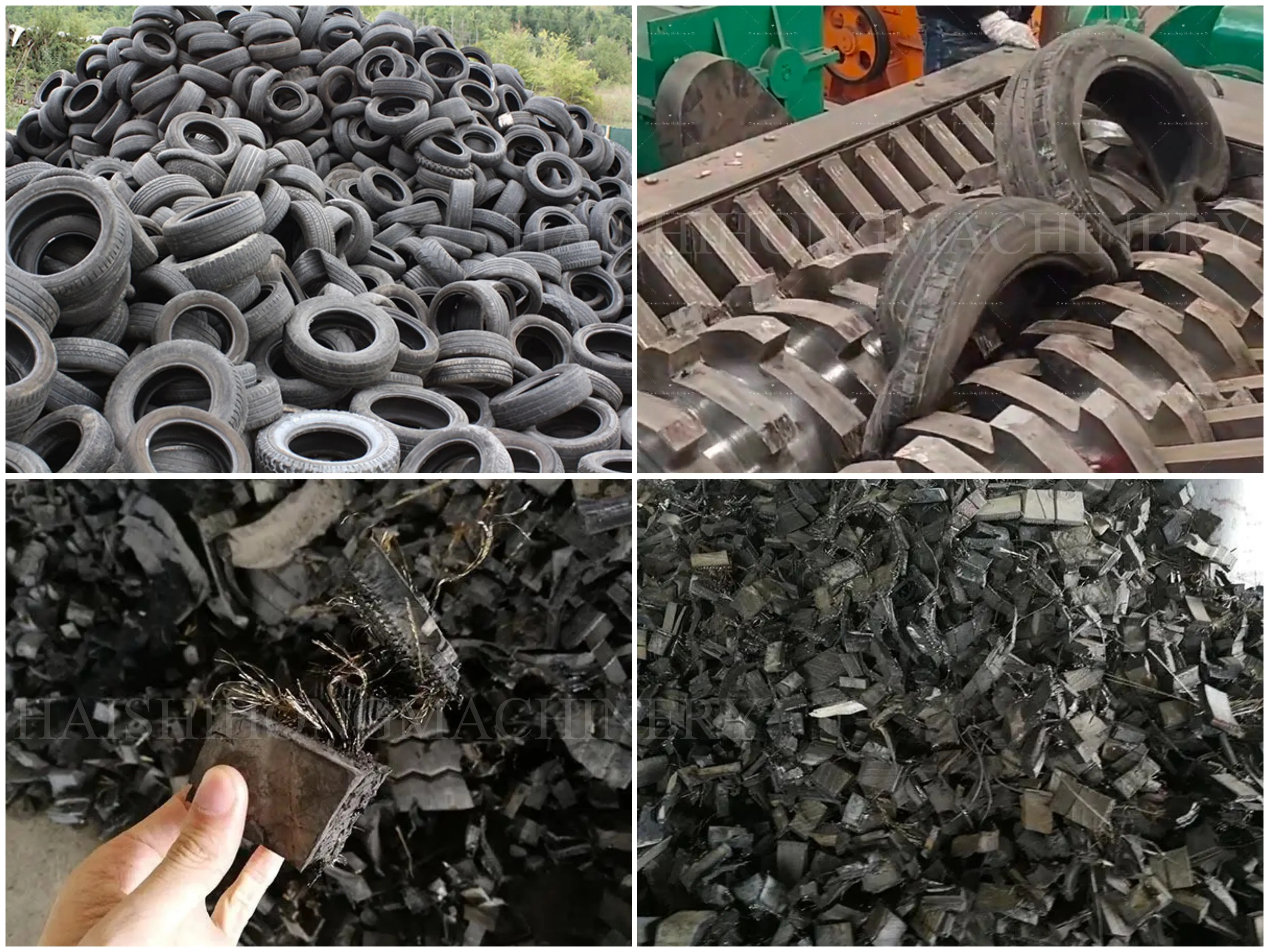 Trituradoras de neumáticos de desecho, equipo de reciclaje de neumáticos, máquina trituradora de neumáticos usada