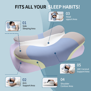 LIANDA P-118 Memory Foam cuscino collo contorno cervicale Anti-russare vertebre ortopediche letto sonno memoria spugna cuscino - Product Image 2