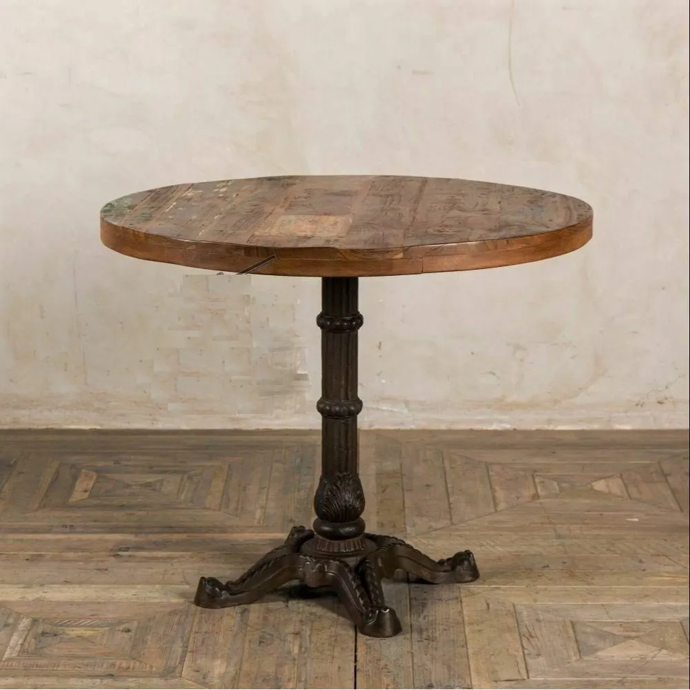 OEM Base De La Mesa Base De Table Cast Iron French Bistro End Table Base untuk meja marmer