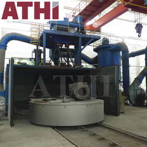 Large and Heavy Castings Forging Parts Cleaning Rotary Table Trolley Type Shot <strong>Blasting</strong> Machine - Product Image 2
