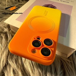 IPhone用高級磁気ワイヤレス充電グラデーションパターン電話ケース11 12 13 14 15Pro MaxPlusソフト磁気シリコンカバー - Product Image 4