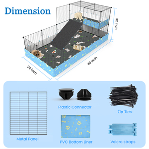 Cages à 2 étages pour cochons d'Inde avec bâche, grande cage de loft C & C pour lapin, chiot, petit animal d'intérieur, parc d'exercice pour chien. - Product Image 3