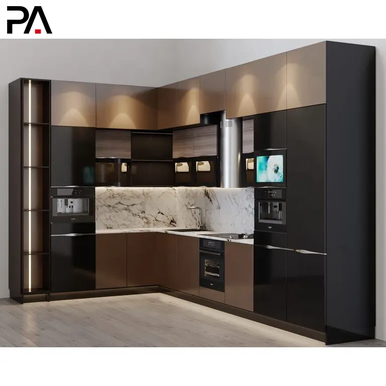 PA ticari tam malzemeler otel projesi otomatik sistem kompakt tasarım küçük mini mutfak fourniture