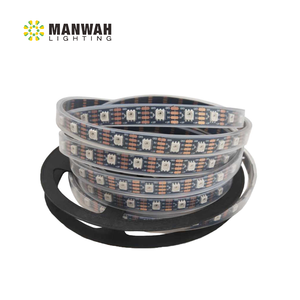 Tira de luces LED negra IP65/IP68 a prueba de agua WS2815 12V RGB con aplicación y control de voz 5M cuerpo de cobre para paisaje y decoración Entrada de 5V - Product Image 5
