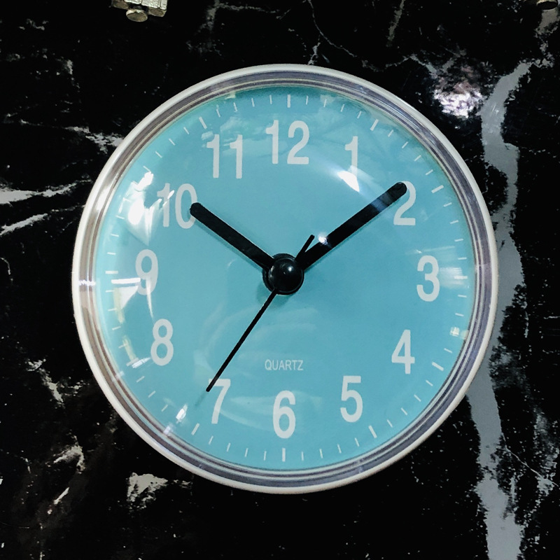 Horloge à ventouse-bleu-7cm