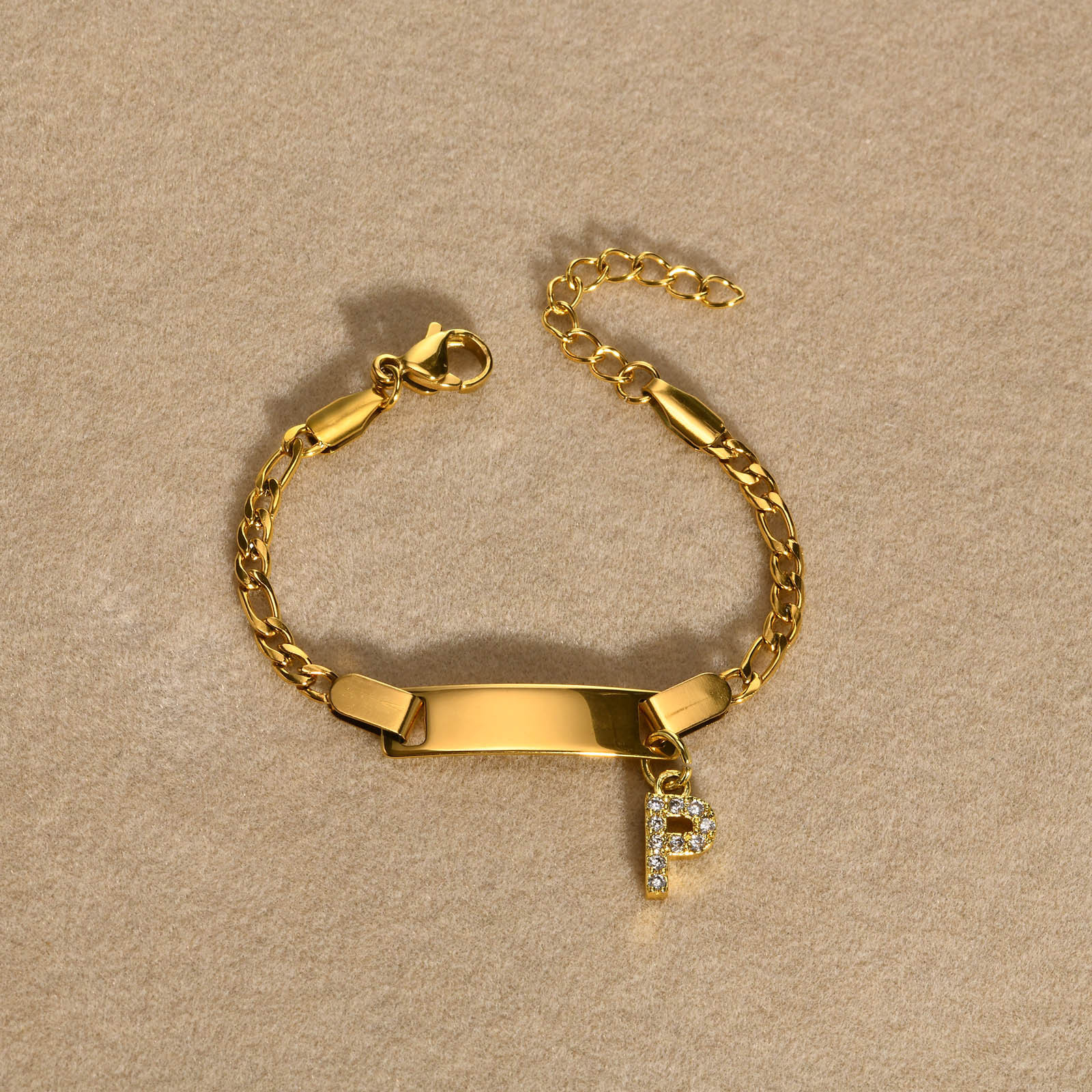 Lettre P dorée 12CM