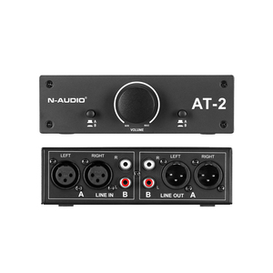 N-AUDIO AT-2 Monitor Audio <strong>Controller</strong> Volume Control on a Desktop with Source Select Switch Mon <strong>Outputs</strong> - Product Image 2