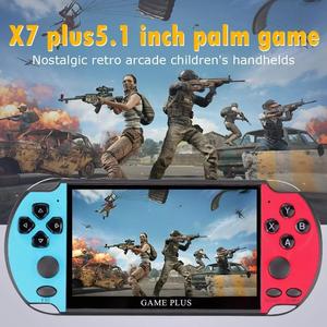 ร้อน X7บวก5.1นิ้วจอ LCD HD หน้าจอขนาดใหญ่มือถือย้อนยุควิดีโอสนับสนุนทีวีเกมคอนโซล8กิกะไบต์128บิตจอยสติ๊กคู่
