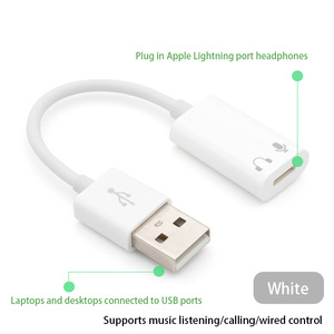 Adecuado para computadora de escritorio portátil MacBook USB a cable de conversión de auriculares de llamada de control de cable de 8 pines - Product Image 5