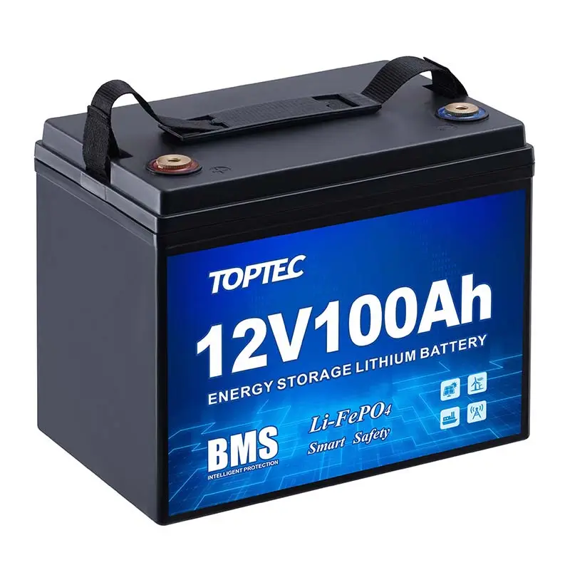 Toptec 12v bateria de lítio lifepo4 célula de bateria cilíndrica