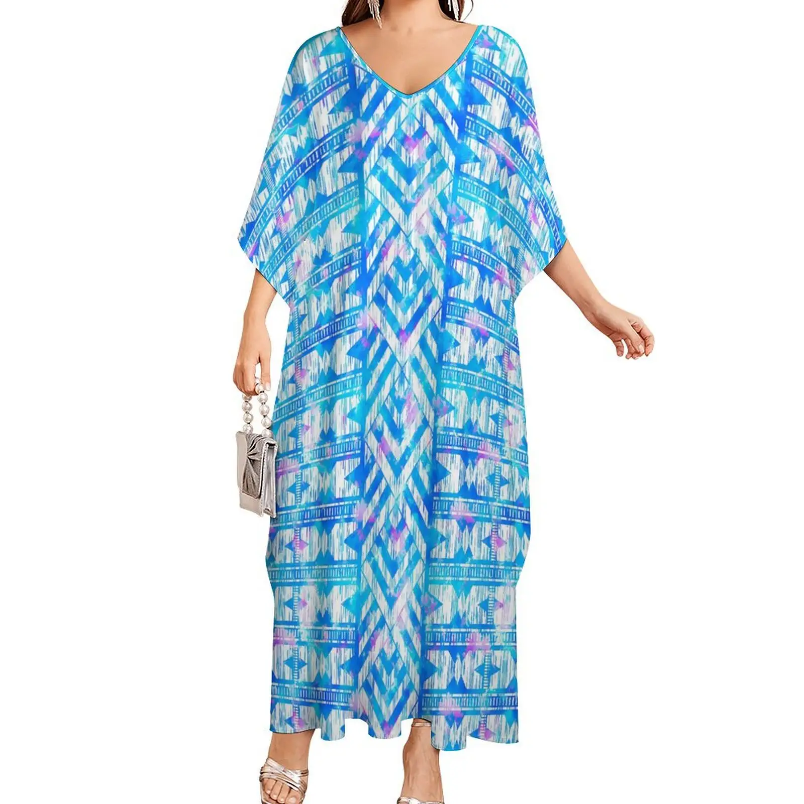 Vestidos informales de mujer, ropa polinesia de talla grande, vestido Hera de mujer de talla grande de estilo tropical Hawaiano