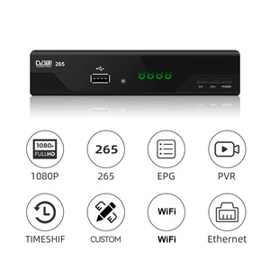 Precio de fábrica 1080p H265 decodificador Puerto SCART WiFi Puerto LAN receptor terrestre decodificador de DVB-T2 - Product Image 4