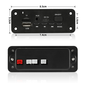 6W amplifikatör DC 5V mikrofon Bluetooth 5.0 ses USB TF 3W MP3 çalar WMA dekoder kurulu kablosuz FM kart ses kaydedici - Product Image 4