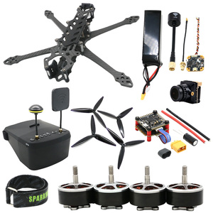 7 inç FPV Drone kiti karbon Fiber çerçeve Drone F4 V3 uçuş kontrol 50A ESC 1500KV Motor 1300mW 5.8G 40CH VTX ELRS 3300mah pil - Product Image 3