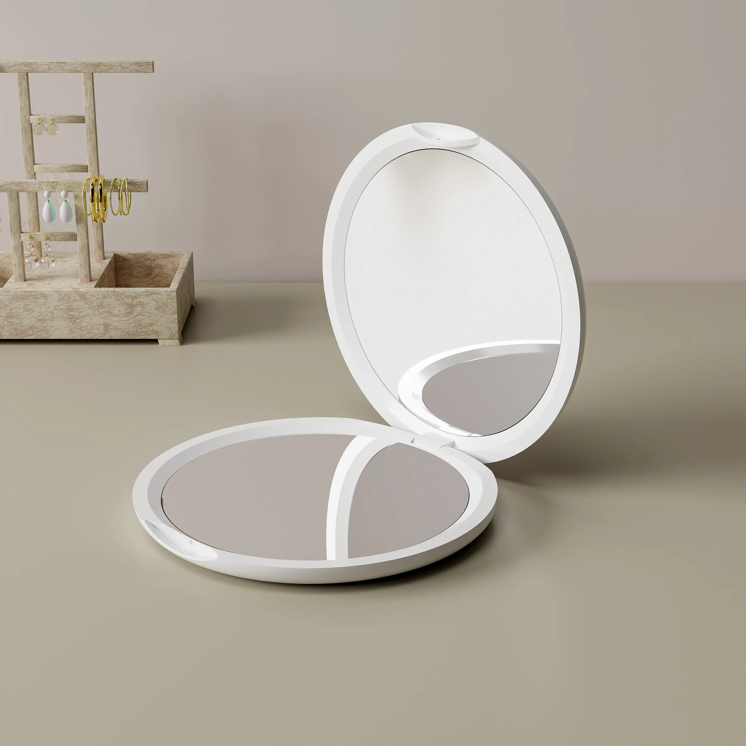 Beleza 2x ampliação bonito presente de viagem logotipo personalizado cosméticos portátil mini compacto pequeno espelho de maquiagem de bolso