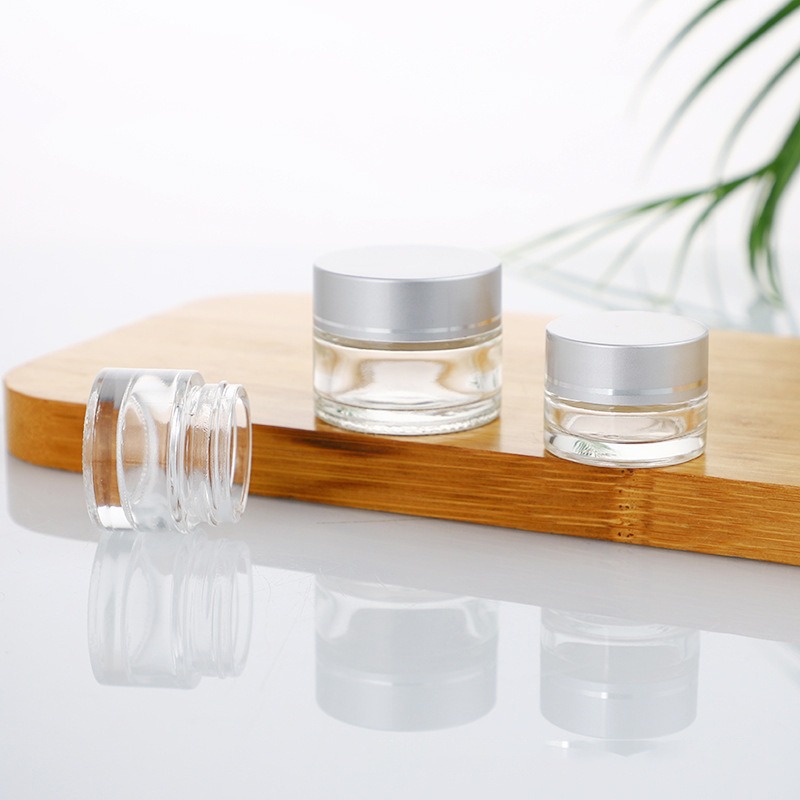 Clear jar + silver cap