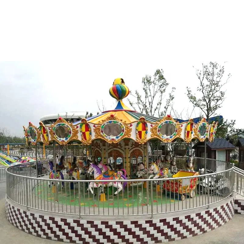 Factory direct sale merry go round kiddie luxury carrousel for amusement park rides manufacturer