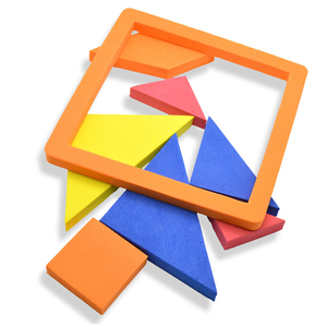 2024 özel çevre 3-5-7 çocuk eğitici oyuncak renkli EVA köpük klasik iq tangram bulmaca desen kurulu oyunu - Product Image 3
