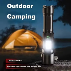Torcia ricaricabile ad alta Lumen USB zoomabile a mano luce di emergenza LED torcia elettrica Multi funzionale con strumenti - Product Image 5