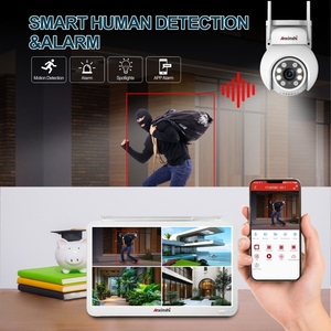 Kit de cámara Wifi con Monitor NVR Cámara PTZ inalámbrica Audio bidireccional Detección humana inteligente Sistema de cámara de seguridad inalámbrica P2P - Product Image 5