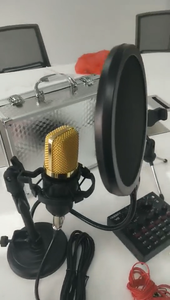 ホット販売スタジオbm800マイクポップフィルターとホームスタジオ用V8サウンドカードライブウェブキャスト歌の録音 - Product Image 3