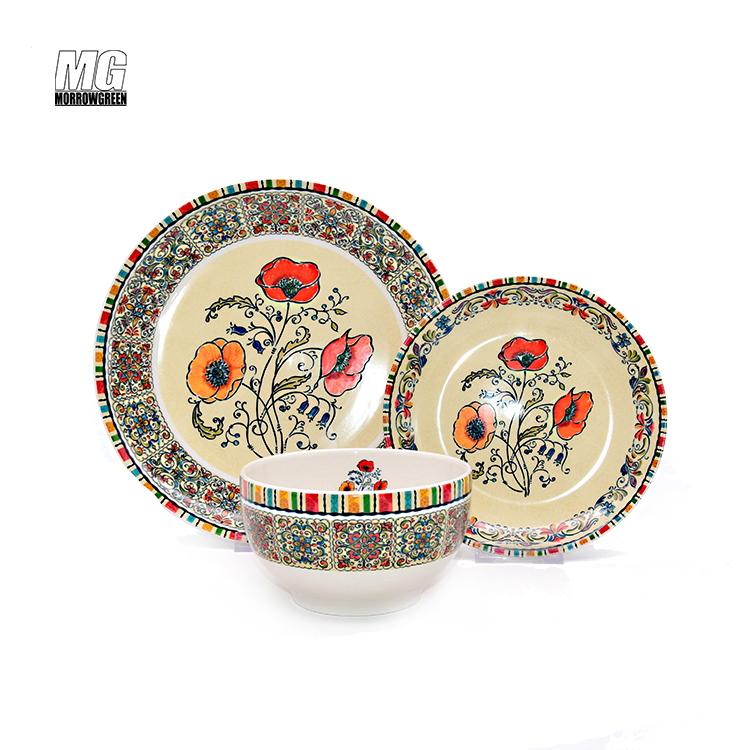 Ceramic Stoneware Porcelain Engraving New Arrived concise design restaurant hotel serving 16pcs dinner set ceramic