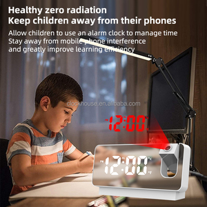 Calendario digitale elettronico silenzioso della temperatura del tempo professionale grande orologio a LED con proiezione analogica digitale ad alto volume doppia sveglia