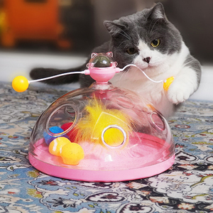 Palo de hierba gatera multifunción para gato, palo de goma para gato, disco giratorio Super transparente, palo para gato, juguetes de puzle para mascotas - Product Image 3