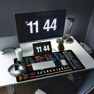 Hannuo OEM rutsch feste genähte Kante Schreibtisch große <span class=keywords><strong>Computer</strong></span>-Befehls aufforderung Erweiterte <span class=keywords><strong>Excel</strong></span>-Tasten Tasten Mauspad für Büro