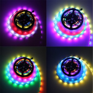 Tira de luz Led inteligente direccionable WS2813 WS2812 IC 4 pines 5050 RGB 5V RGBIC 30 60 144 píxeles IP20 IP65 IP67 IP68 tira de luz Led