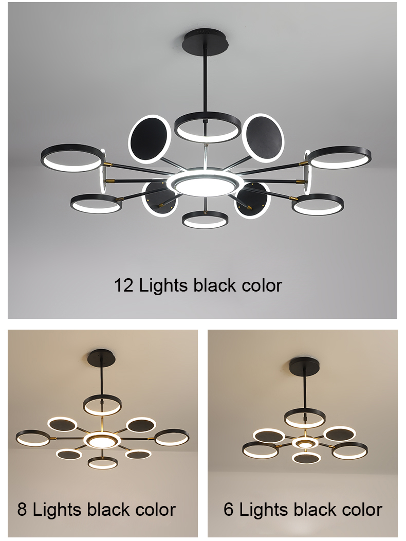 Contemporary High quality luxury villa apartment stair foyer led golden ceiling chandeliers hotel home hanging light fixture