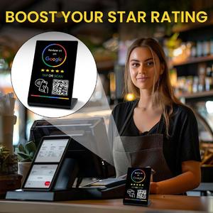 Wholesale NFC Google Review Stand Card Tap to Share ABS PVC Waterproof Programable QR <strong>Code</strong> Printed Cheap Google Review NFC Stand - Product Image 2