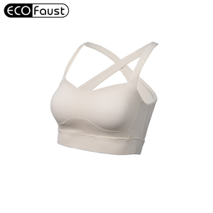 Toptan bej Yoga eşofman takımı kadın özelleştirilebilir Logo Polyester Yoga seti ile yeni tasarım zayıflama baskı - Product Image 4