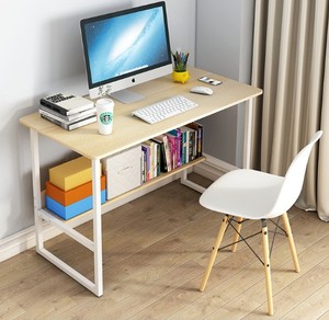 Stile semplice tavolo da ufficio scrivania in legno per Laptop tavolo da lavoro legno ruota convertibile 1 pz/ctn 0,05cbm C-126 1400 pz