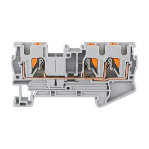 PT 2.5-TWIN 3 Conductor Multi Level Feed Through Installation Copper <strong>Push</strong> in Twin DIN Rail Feed Through <strong>Spring</strong> <strong>Terminal</strong> <strong>Block</strong> - Product Image 2