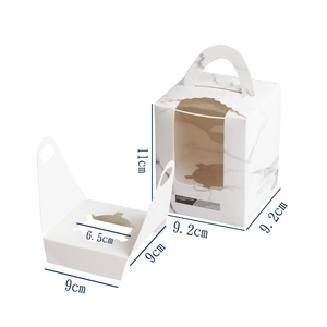 Kraft Paper Cupcake Boxes Bakery Muffin Packaging <strong>Box</strong> with Clear <strong>Display</strong> <strong>Window</strong> and Insert - Product Image 5